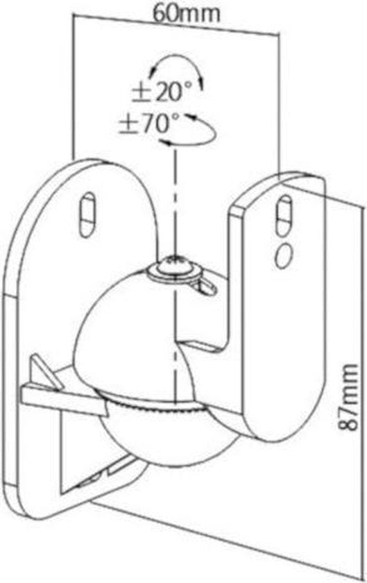 Support mural pour haut-parleur (1 paire)