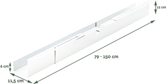 BRASQ Chemin de câbles réglable blanc - Rangement des câbles - Chemin de câbles bureau - Support de câbles - Gestion des câbles - Universel