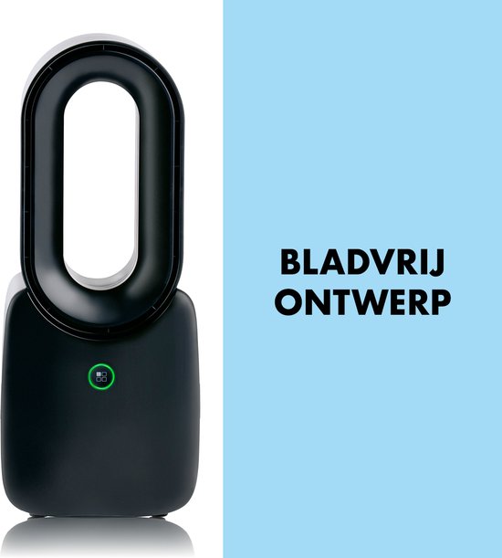 Ventilateur de table Lifetime Air - Ventilateur USB-C rechargeable - Ventilateur sur trépied avec veilleuse et télécommande - Ventilateur avec télécommande et 3 vitesses - Noir