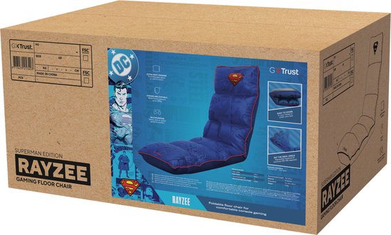 Trust GXT 718SM RAYZEE SUPERMAN - Chaise de jeu au sol - Pliable - Chaise souple - Superman