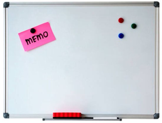 Tableau blanc magnétique 45 x 60 cm avec plumier