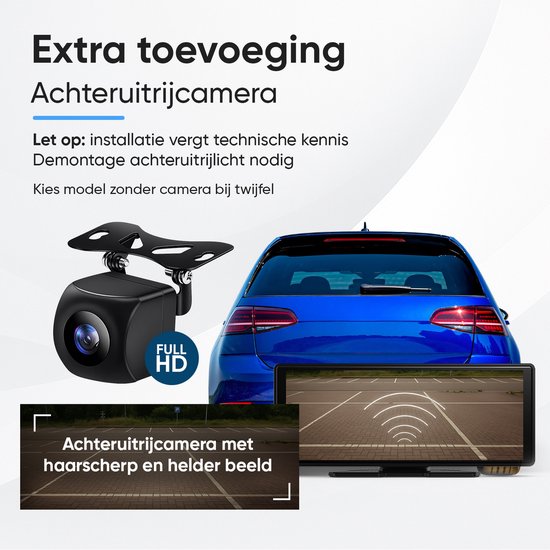 Caméra de recul CarMe 10 mètres adaptée à l'écran CarMe CarPlay - Pour camion, bus, camping-car