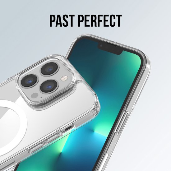 Podec Magsafe Case Suitable for iPhone 13 Pro - With 3x Screen Protector + 3x Camera Protector - Magnetic with Ring Transparent - Phone Case Transparent Case