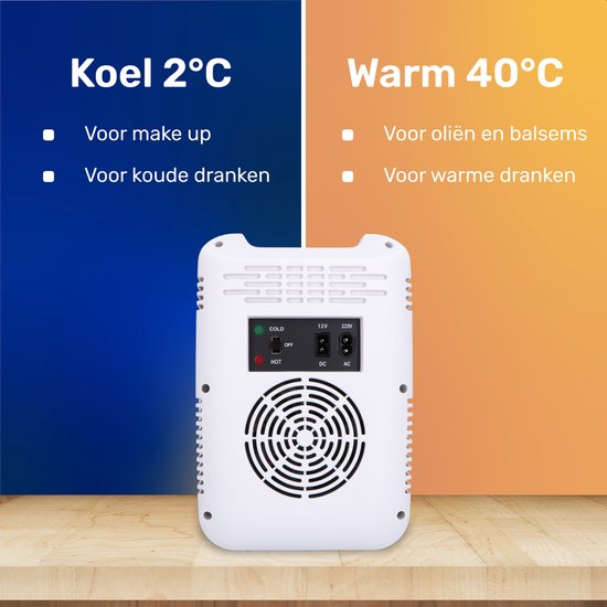 Soft & Silky Skincare fridge - Incl. Roller - Mini - Make-up organiser - Make-up Fridge - Cosmetics & Skincare