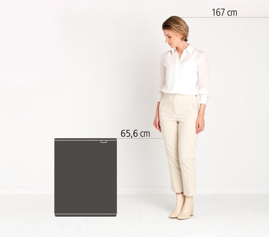 Brabantia Bo Touch Bin Poubelle - 1 compartiment - 60 litres - Confident Grey