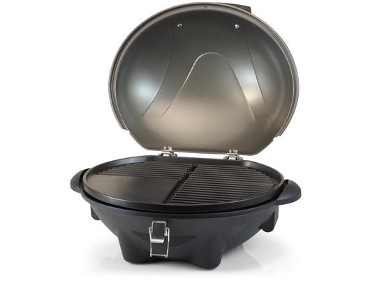 Tristar BQ-2816 Barbecue électrique - Barbecue électrique - Barbecue sur pied - Peut être utilisé comme barbecue de table - Plaque de cuisson 46 x 35 cm - Noir