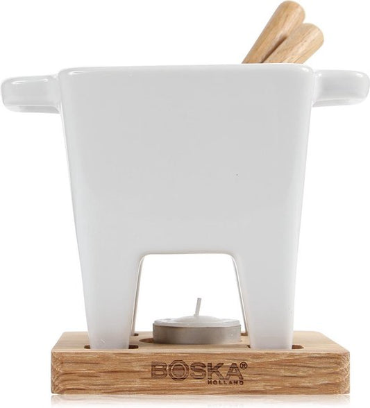 Boska Tapas Fondue Set Bianco - Set à fondue - Lavable au lave-vaisselle et au micro-ondes - 300 ml