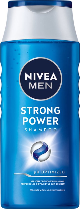 NIVEA MEN Strong Power Hair Shampooing - Enrichi en minéraux marins - Formule douce Shampooing pour cheveux - Pack avantage - 6 x 250 ml