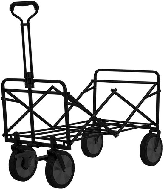 Chariot / Charrette à bras / Chariot de transport - Pliable - Max. 100kg - Noir