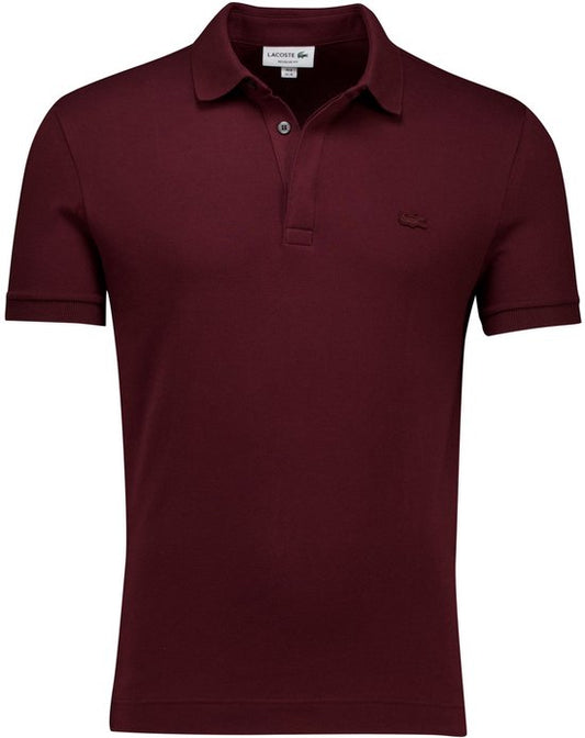 Polo Lacoste manches courtes rouge