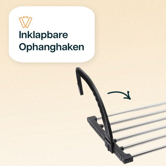 Duna étendoir à linge suspendu - étendoir à linge pliable - étendoir mural - longueur de séchage jusqu'à 5,4 m - étendoir à linge suspendu - porte - balcon - radiateur - avec porte-chaussettes