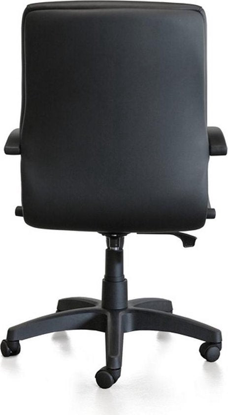Siège de bureau Kangaro - LEANNA - cuir noir - capacité de charge max. 120 kg - K-850550