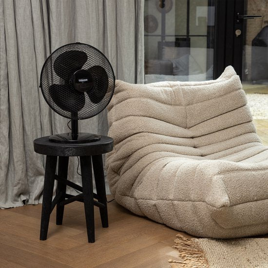 Ventilateur de table 30 cm - 3 vitesses - Oscillation 85° - Débit d'air réglable - Tristar VE-5725 - Noir