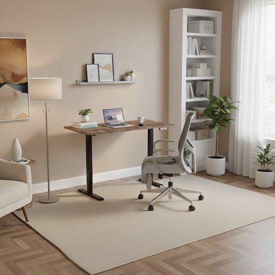 DMV - Bureau - Poste de travail assis-debout - Réglable électriquement - 140x60x74-120 cm