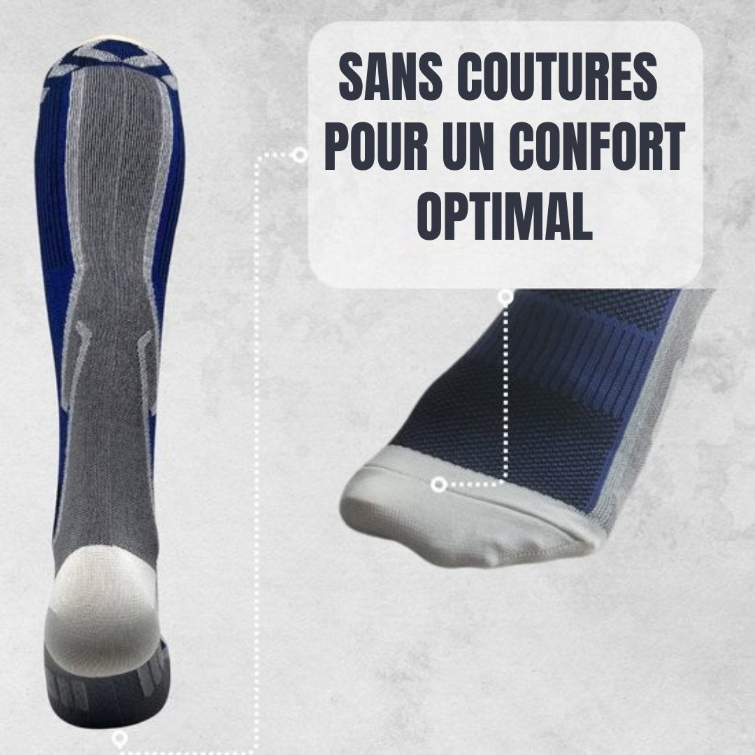 Chaussettes de soutien Sandside - Chaussettes de compression - Chaussettes de course - Premium Active - Taille 36-40 S/M - 2 paires - Bleu foncé