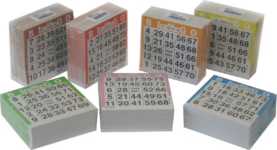 Cartes de bingo 500 feuilles