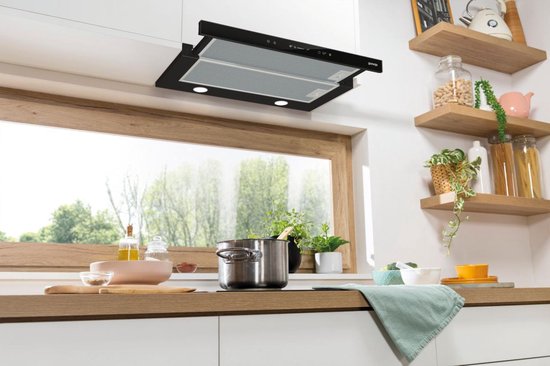 Gorenje BHP643A5BG Semi-encastré (extractible) Noir 525 m³/h A