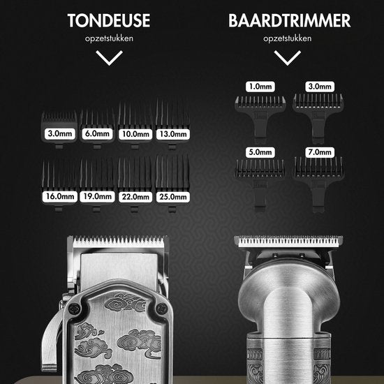 Tondeuse professionnelle 5 en 1 sans fil - Sansbeauté - Tondeuse cheveux homme - Cheveux - Tondeuse cheveux - Machine à cheveux pour coiffeur - Tondeuse cheveux - Tondeuse barbe - Tondeuse cheveux Barbe - Tondeuse Bouddha pour coiffeur - Barber Set - Set
