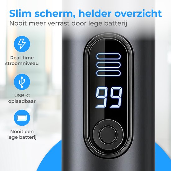 Nuvance Tondeuse à nez - Rechargeable & Rinçage - Tondeuse à nez - Tondeuse à oreilles - Homme & Femme - USB C - Noir