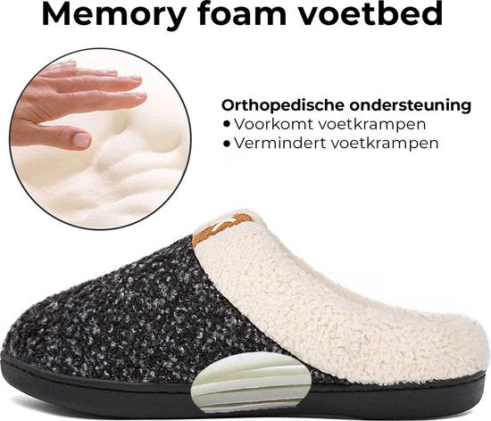 Chaussons Dames - Chaussons - Taille 38/39 - Noir - Antidérapant - Comfeet
