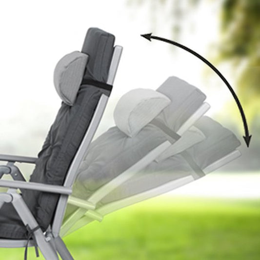 O'DADDY® Bain de soleil - Bain de soleil - Bain de soleil - Bain de soleil pliant adulte - Bain de soleil pliant - Bain de soleil - Bain de soleil pliant - Bain de soleil jardin - Bain de soleil coussin - Bain de soleil avec appui-tête - Noir