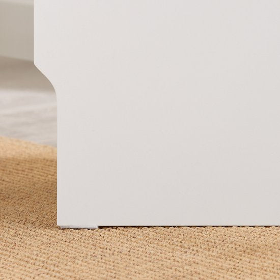 SoBuy Table de nuit étroite avec tiroir et étagère ouverte - 25 x 35 x 60 cm - Design peu encombrant - MDF - Style scandinave - Couleur bois