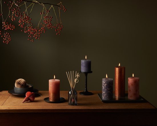 Bolsius - Set de bougies rustiques - Set de parfum - Secret Forest