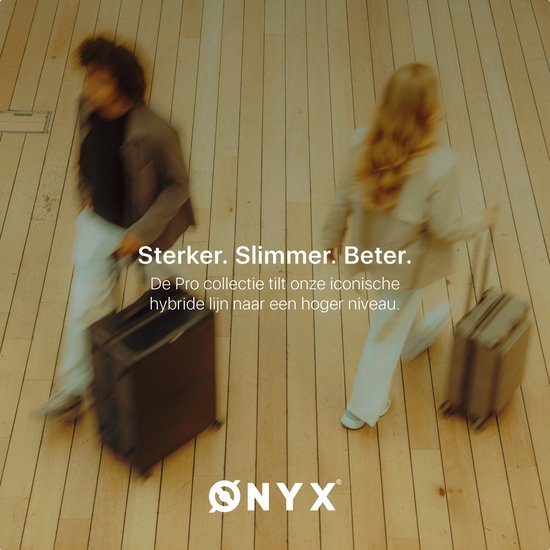 ONYX Hybrid Pro Check-in Suitcase Large 100 Litres - Polycarbonate recyclé et design sans fermeture éclair - Valise de voyage avec serrure TSA et roues Spinner - Trolley léger avec compartiment pour ordinateur portable - Glacier Blue