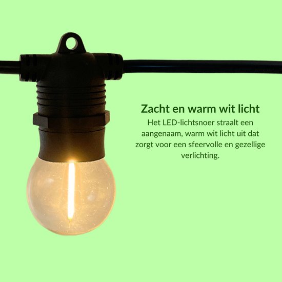 guirlande lumineuse extérieure - 5m - lumière blanc chaud - LED en verre transparent