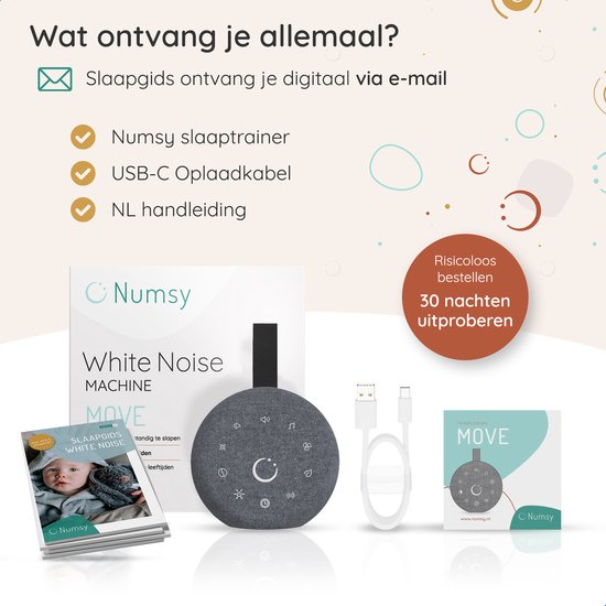 Numsy - Move White Noise Machine Baby - Machine à bruit blanc