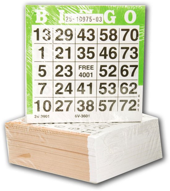 Cartes de bingo 500 feuilles