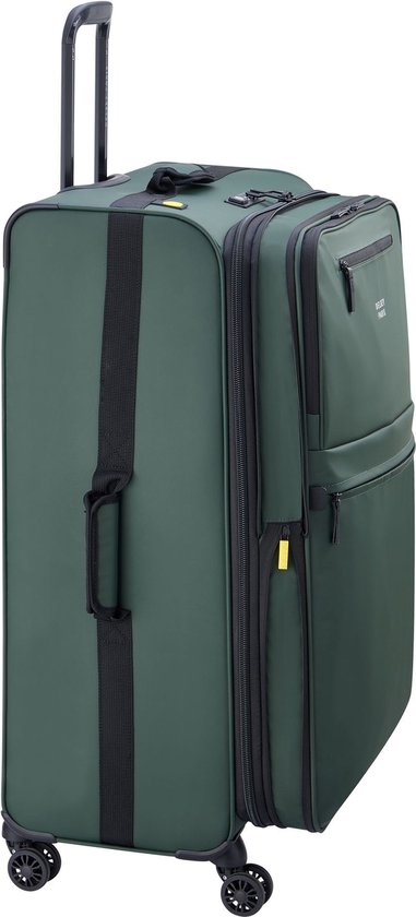 Valise souple – Delsey Paris Maubert 2.0 – Extensible – RFID – 4 doubles roulettes – 79 cm – Vert foncé
