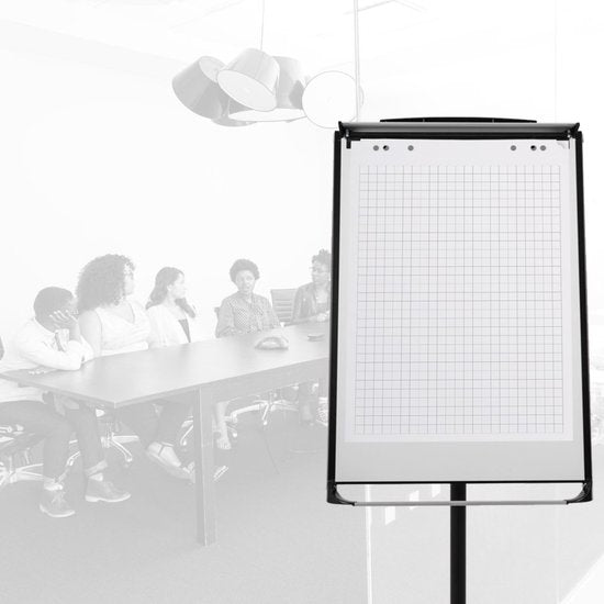 BRASQ Papier pour tableaux de conférence - 65x98cm - vierge/rugueux - 80g - feuilles pour tableaux de conférence - 50 feuilles - Feuilles vierges