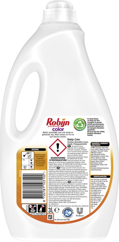 Robijn Détergent liquide - Couleur - 60 lavages