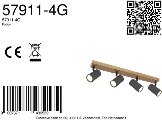 Globo spots Robby - naturel - métal - 57911-4G