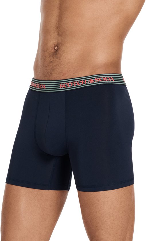 Scotch & Soda Active Stretch Boxer Briefs - Hommes - Navy/Grey/Black - Lot de 3 - Performance Fit Taille M