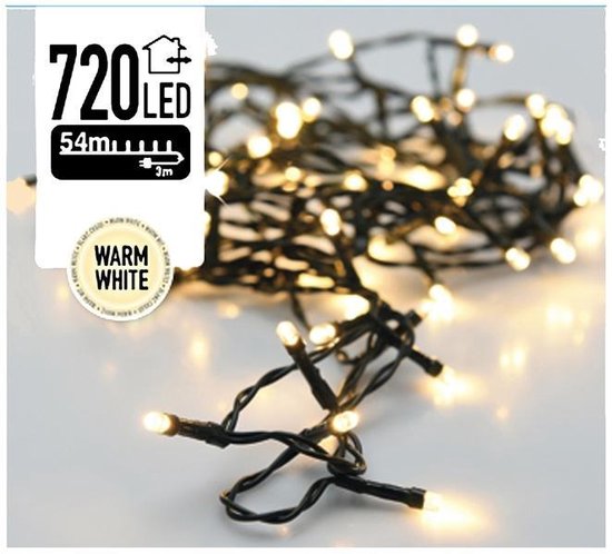 54 mètres de lumières LED / cordon LED avec 720 LED blanc/chaud pour l'intérieur et l'extérieur