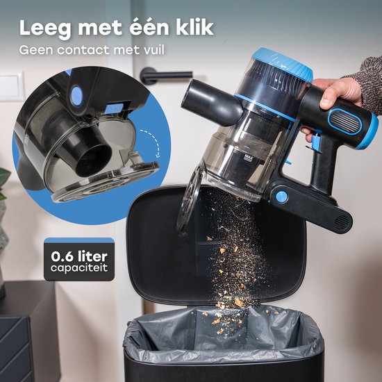 Ølven Aspirateur balai CleanMax - Sans fil - 400W - Dépoussiéreur - Batterie 55Min - Aspirateur sans sac - Fonction Aroma