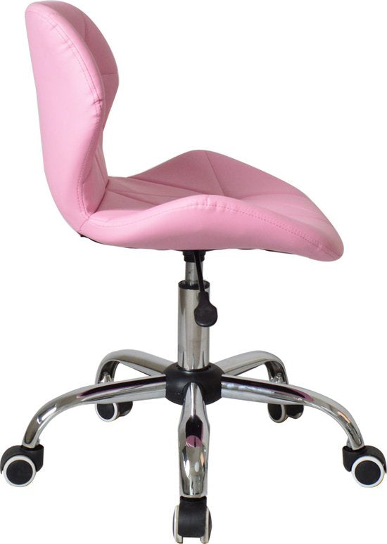 Siège de bureau design moderne - fauteuil de direction - réglable en hauteur - rose