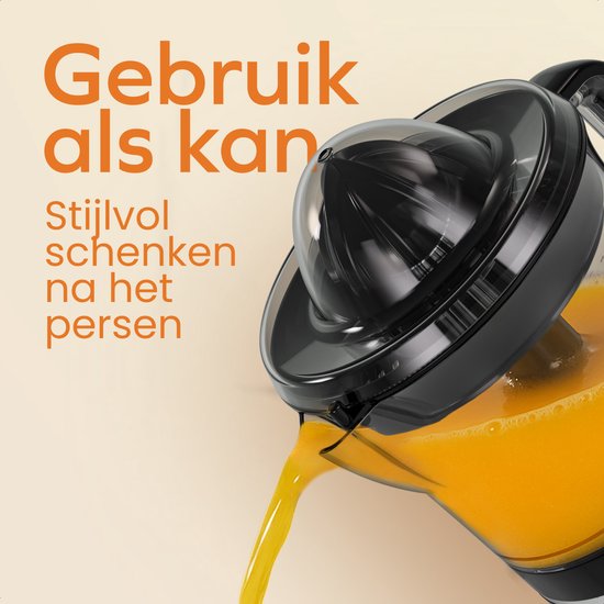 KitchenBrothers Presse-agrumes - Compact - Manuel - 0.7L - Noir