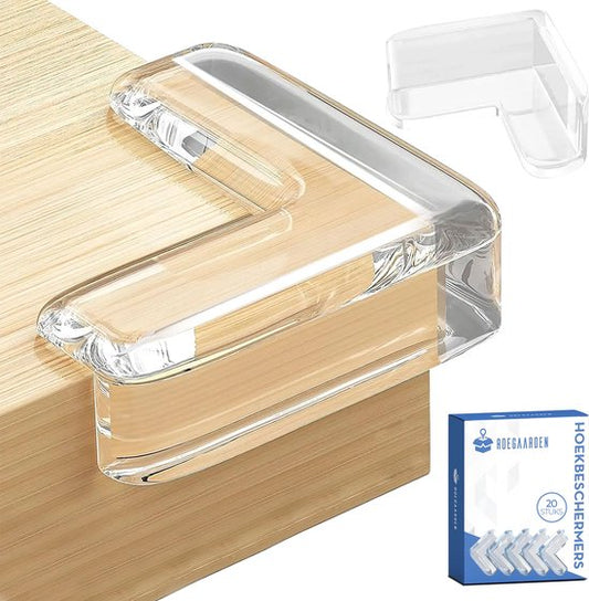 Roegaarden Corner Protector Baby - Protège-coins de table - Butoir - 20 pièces - Transparent