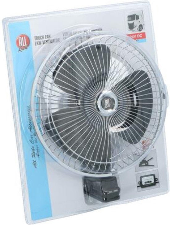 All Ride Mini Fan 24V - Ventilateur pour camion et voiture - Avec clip et câble d'alimentation 2M
