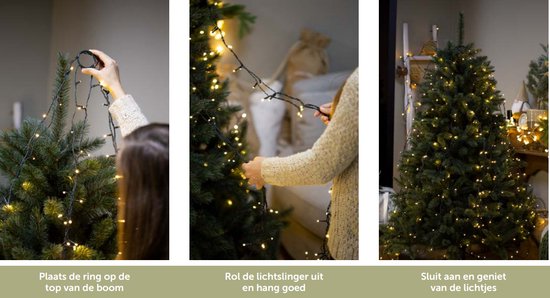 Vellight ATRIA, éclairage de Noël pour arbres jusqu'à 2,4 m, blanc chaud, enchantement à l'intérieur et à l'extérieur
