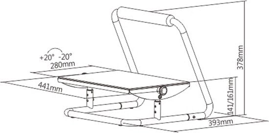 Tabouret de bureau ergonomique - repose-pieds - inclinable réglable en hauteur