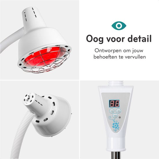 Lampe infrarouge Soft & Silky - Luminothérapie rouge - Infrarouge - Rotatif - Lampe - Panneau chauffant - Chauffage - Couverture