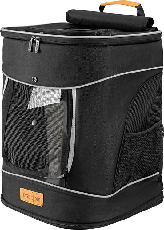 Sac à dos Cadoca pour chien - jusqu'à 20kg Réglable 31x30x41cm - Noir