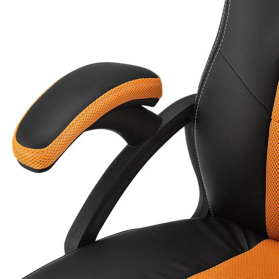 Chaise de bureau / chaise de jeu Racing Montréal - Orange - Dossier réglable
