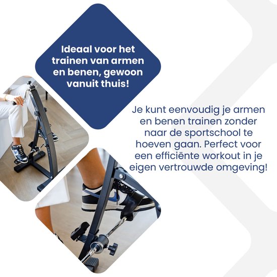Nexxt Dual Bike Vélo d'appartement pour les bras et les jambes - Vélo d'exercice pour l'entraînement et la rééducation - Entraîneur d'exercice avec intensité d'entraînement réglable