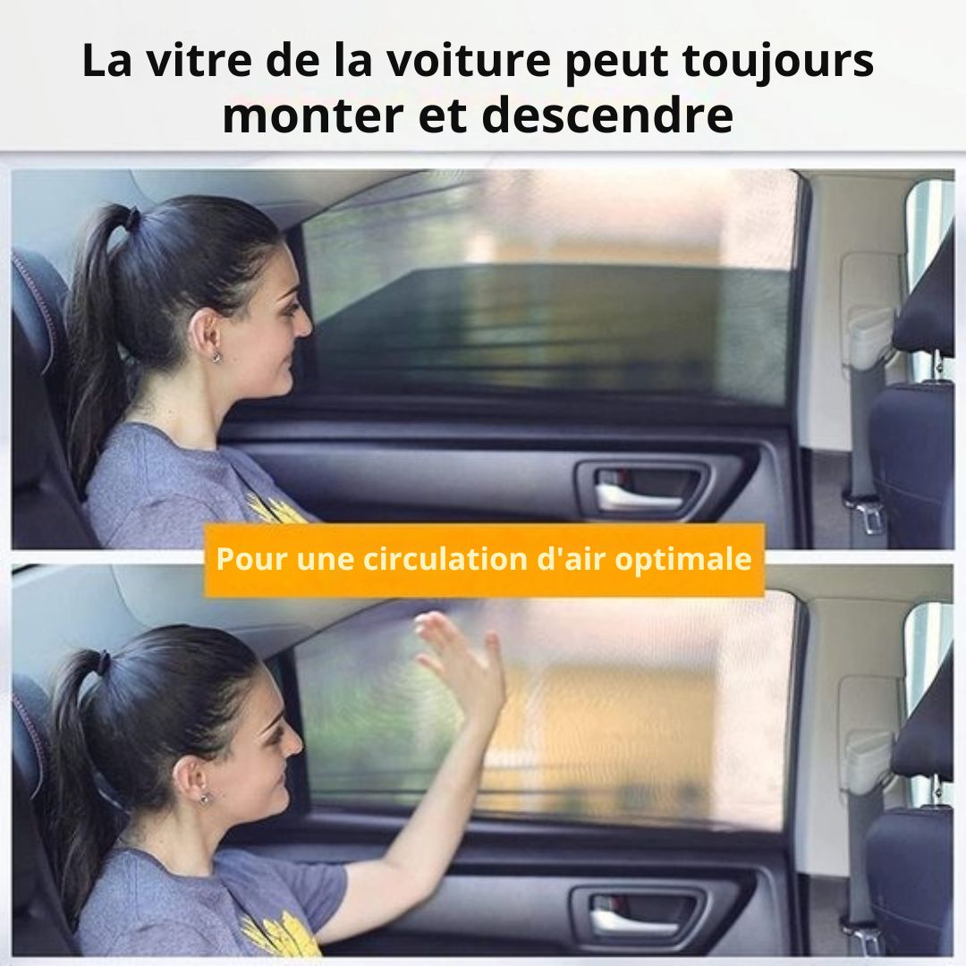 Pare-soleil pour fenêtre latérale voiture bébé -Urban State - Universel - Protection UV - Taille M - Noir