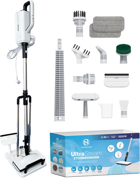 Novalance - SteamPro Steam Cleaner & Hand Dryer - Nettoyeur de tapis / Nettoyeur de taches - Nettoyeurs à vapeur - Appareil à vapeur - Plancher, canapé, tapis
